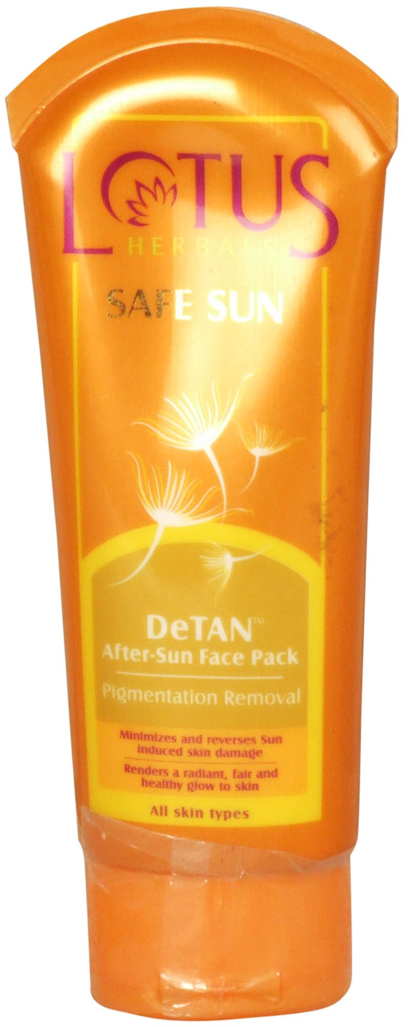 Detan After-Sun Face Pack (Pigmentation Removal) (Safe Sun Lotus Herbals) - book cover