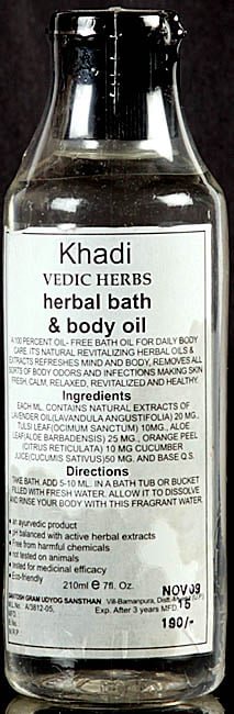 Khadi Vedic Herbs Herbal Bath & Body Oil - book cover