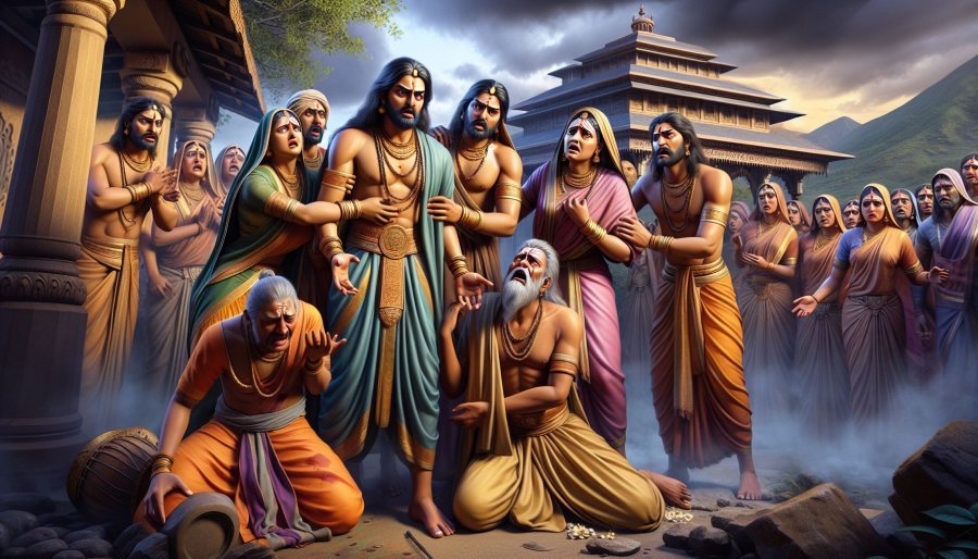 Mahabharata Section CLIX - Pandavas Arrive at Ekacakra: Kunti's Compassion towards a Brahmana
