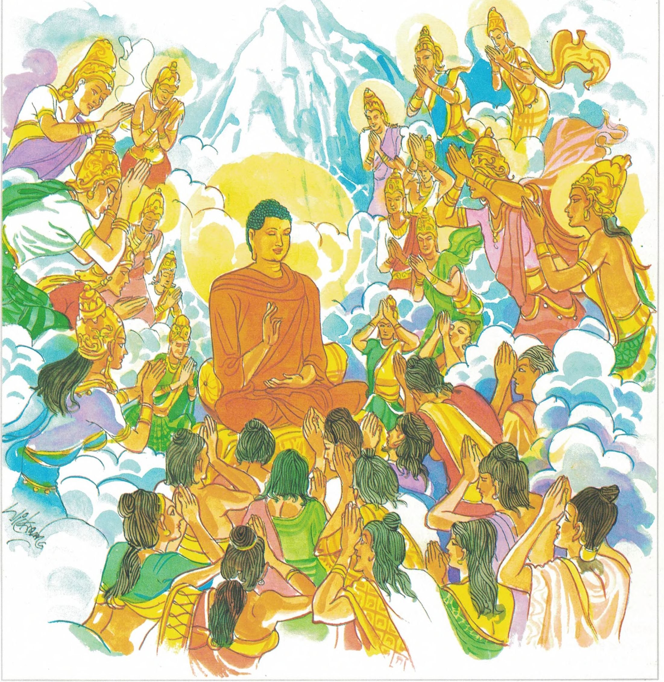 Gods And Men Adore The Buddha‌‌