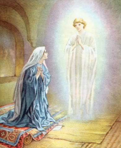 Mary in presence of an Angel