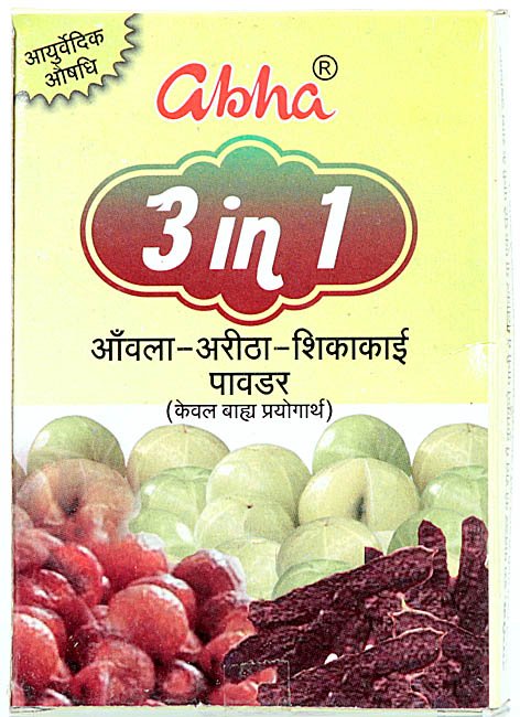 Abha 3 in 1 Amla, Aritha, Shikakai Powder (For External Use Only) Ayurvedic Medicine - book cover