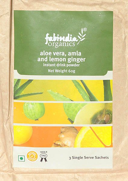 Aloe Vera, Amla and Lemon Ginger Instant Drink Powder (Price per Two Packs) - book cover