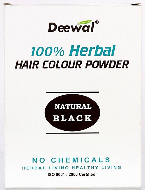 Deewal 100% Herbal Hair Colour Powder Natural Black (No Chemicals Herbal Living healthy living) - book cover