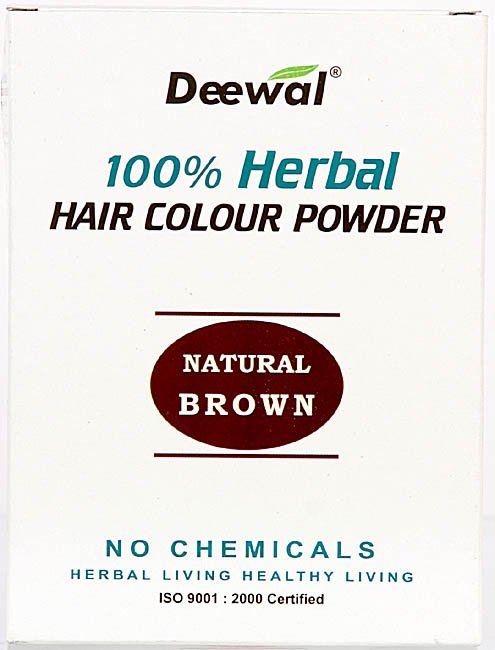 Deewal 100% Herbal Hair Colour Powder Natural Brown (No Chemicals Herbal Living healthy living) - book cover
