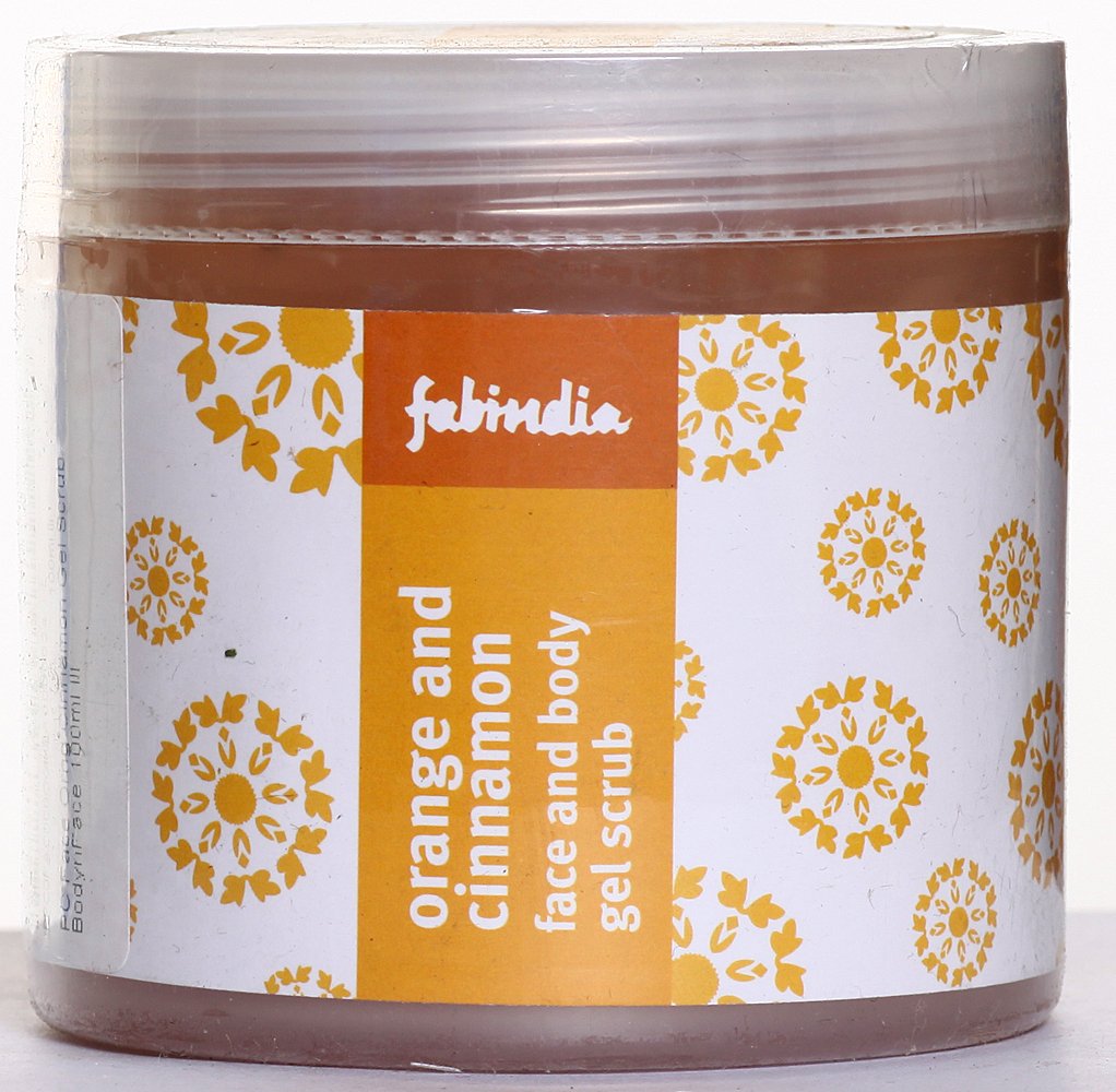 Fabindia Orange and Cinnamon Face and Body Gel Scrub - book cover