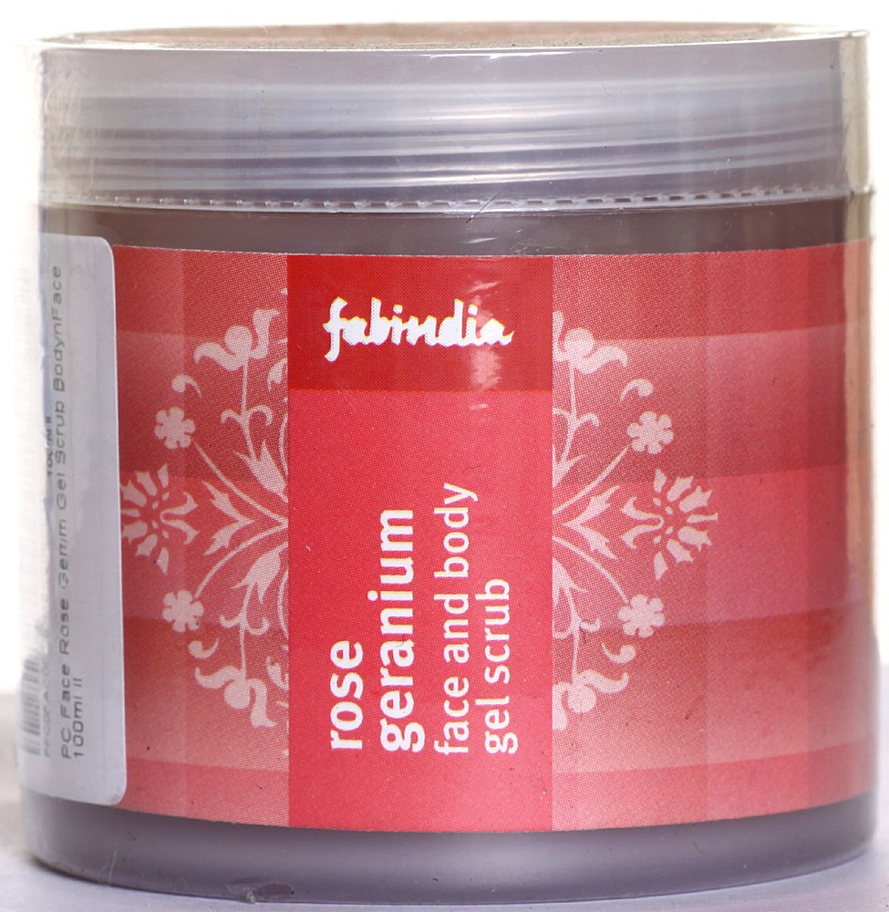 Fabindia Rose Geranium Face and Body Gel Scrub - book cover