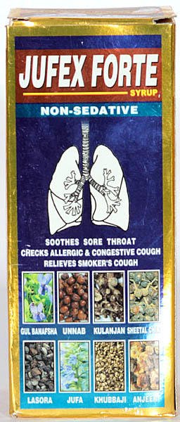 Jufex Forte Syrup Non- Sedative (Soothes, Sore, Throat, Checks Allergic & Congestive Cough Relieves Smoker's Cough) - book cover