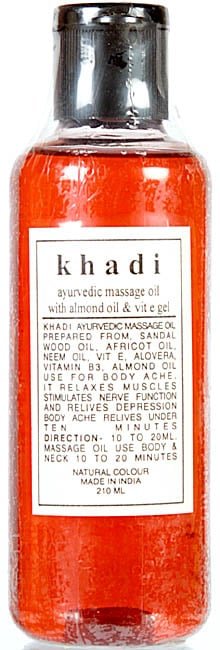 Khadi Ayurvedic Massage Oil With Almond Oil & Vit E Gel - book cover