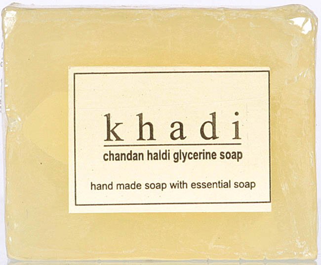 Khadi Chandan Haldi Glycerine Soap (Hand Made Soap With Essential Soap) (Price Per Pair) - book cover