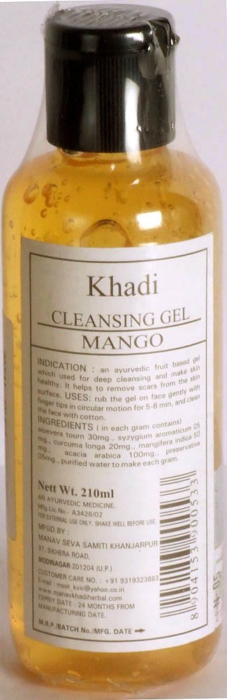 Khadi Cleansing Gel Mango - book cover