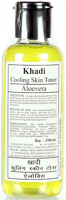 Khadi Cooling Skin Toner Aloevera - book cover