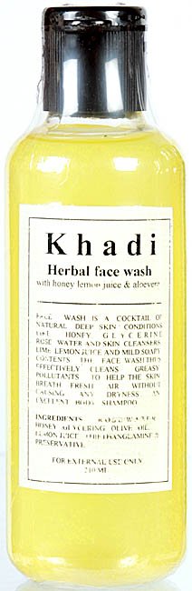 Khadi Herbal Face Wash with Honey Lemon Juice & Aloevera - book cover