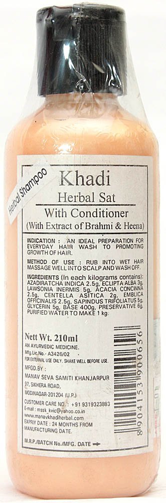 Khadi Herbal Sat With Conditioner (With Extract of Brahmi & Heena) - book cover