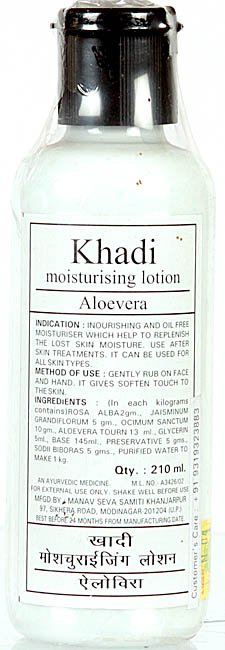 Khadi Moisturising Lotion Aloevera - book cover