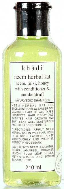 Khadi Neem Herbal Sat Neem, Tulsi, Honey with conditioner & Antidandruff (Ayurvedic Shampoo) - book cover