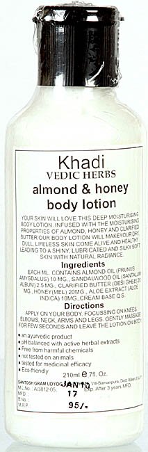 Khadi Vedic Herbs Almond & Honey Body Lotion - book cover