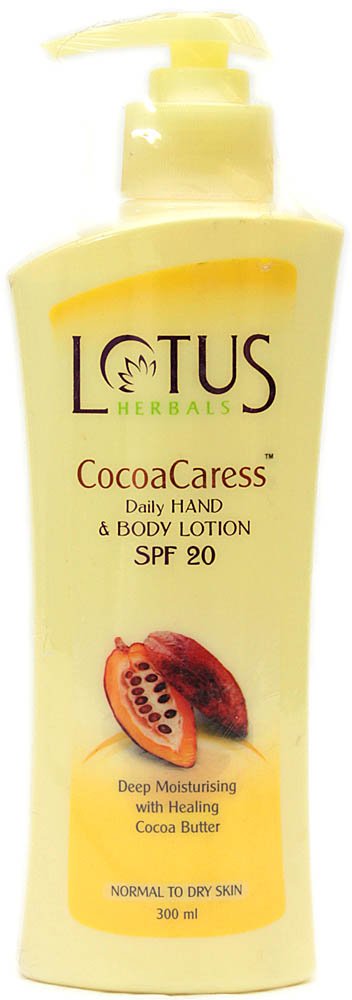 Lotus Herbals Cocoa Caress Daily Hand & Body Lotion SPF 20 - book cover