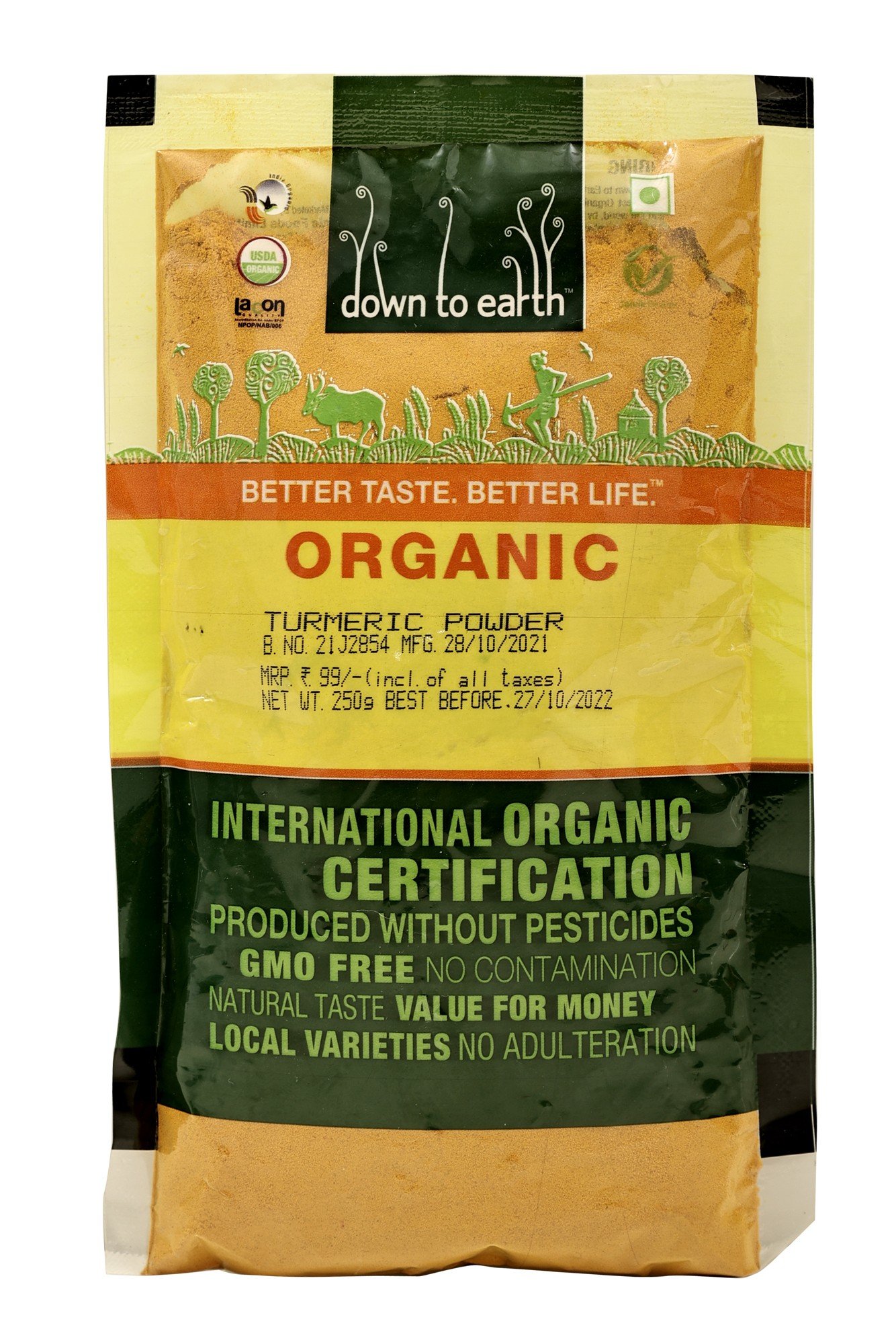 Morarka Organic Down To Earth Turmeric Powder (Improving the Quality of Life, By Improving the Quality of Food.) - book cover