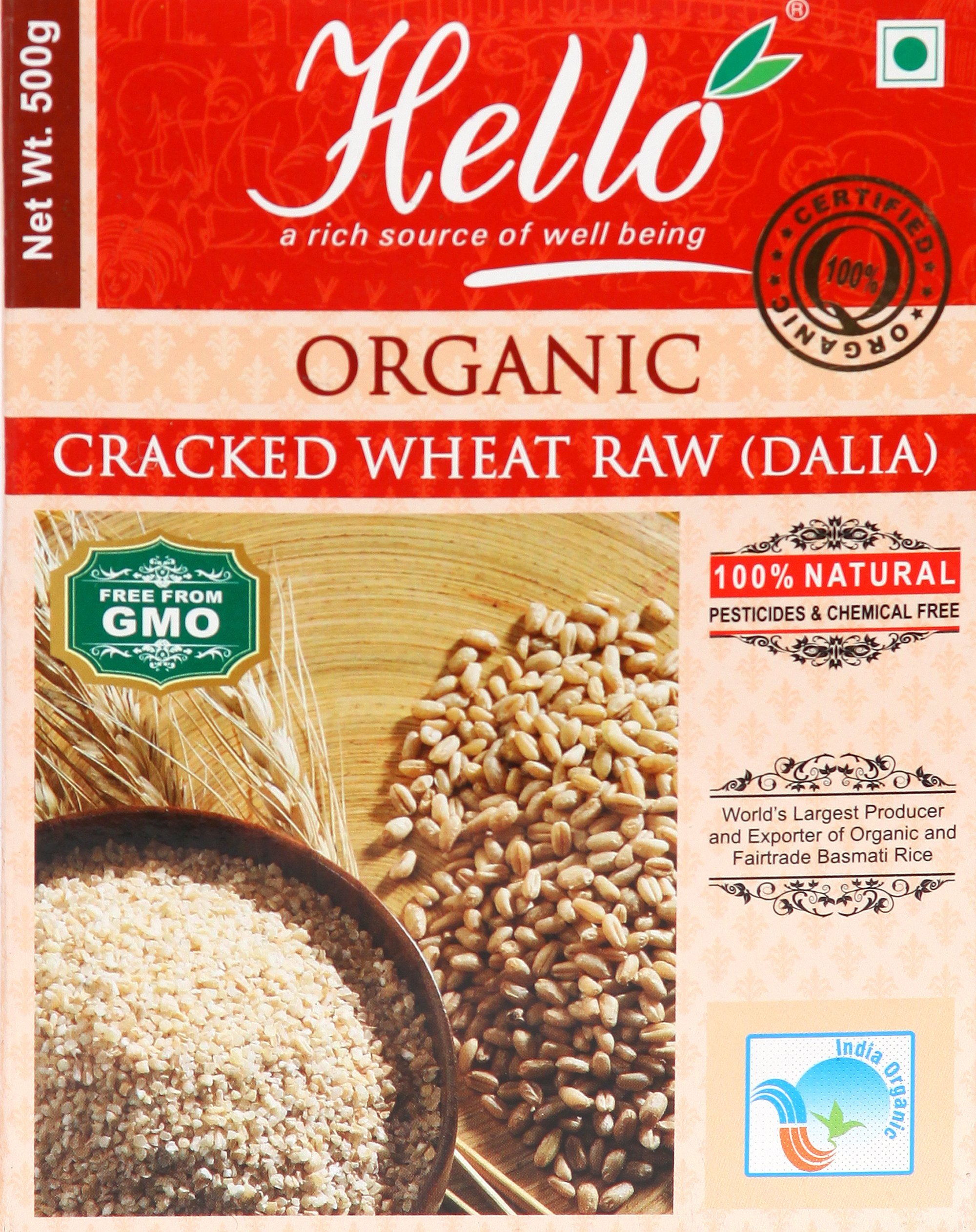 Organic Cracked Wheat Raw (Dalia) - book cover