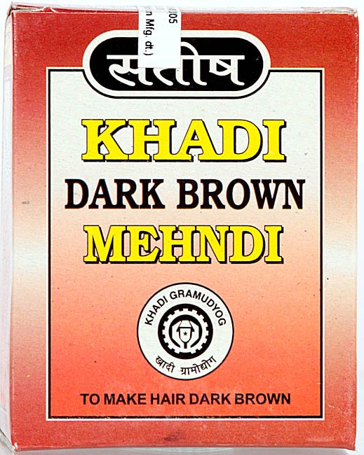 Santosh Khadi Dark Brown Mehndi Powder - book cover