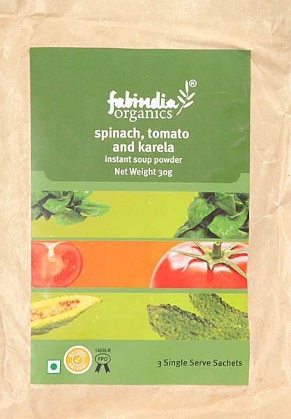 Spinach, Tomato and Karela Instant Soup Powder (Price per Two Packs) - book cover