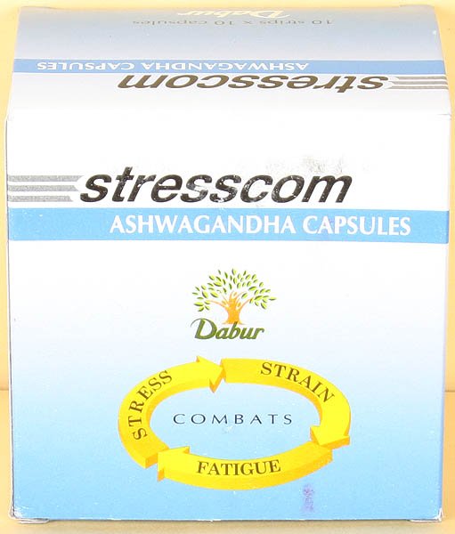 Stresscom Ashwagandha Capsules (For Stress, Strain, & Fatigue) - Combats (Price Per Strip of 10 Capsules ) - book cover