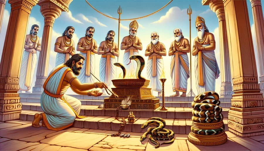 King Janamejaya Plans Snake-Sacrifice for Revenge [Section LI]