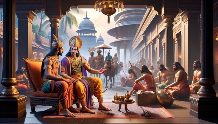 Mahabharata Section XLVII - Sakuni's Plan to Defeat Yudhishthira in Dice Game