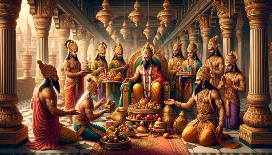 Mahabharata Section LI - Tributes and Wealth Presented to Yudhishthira by Kings of the Earth