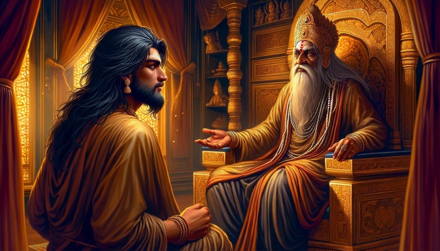 Mahabharata Section XCVIII - Agastya Seeks Wealth from Kings: King Srutarvan, Vradhnasva, Trasadasyu