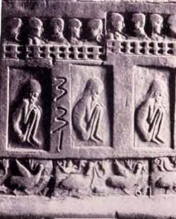 Naked Ascetics seen sitting in Kakasana
