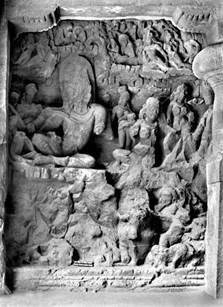 Siva and Parvati playing chausar