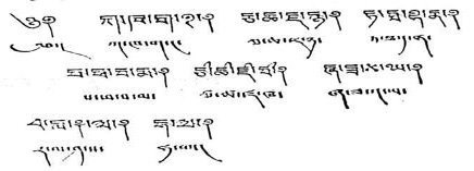 Tibetan dbu med script