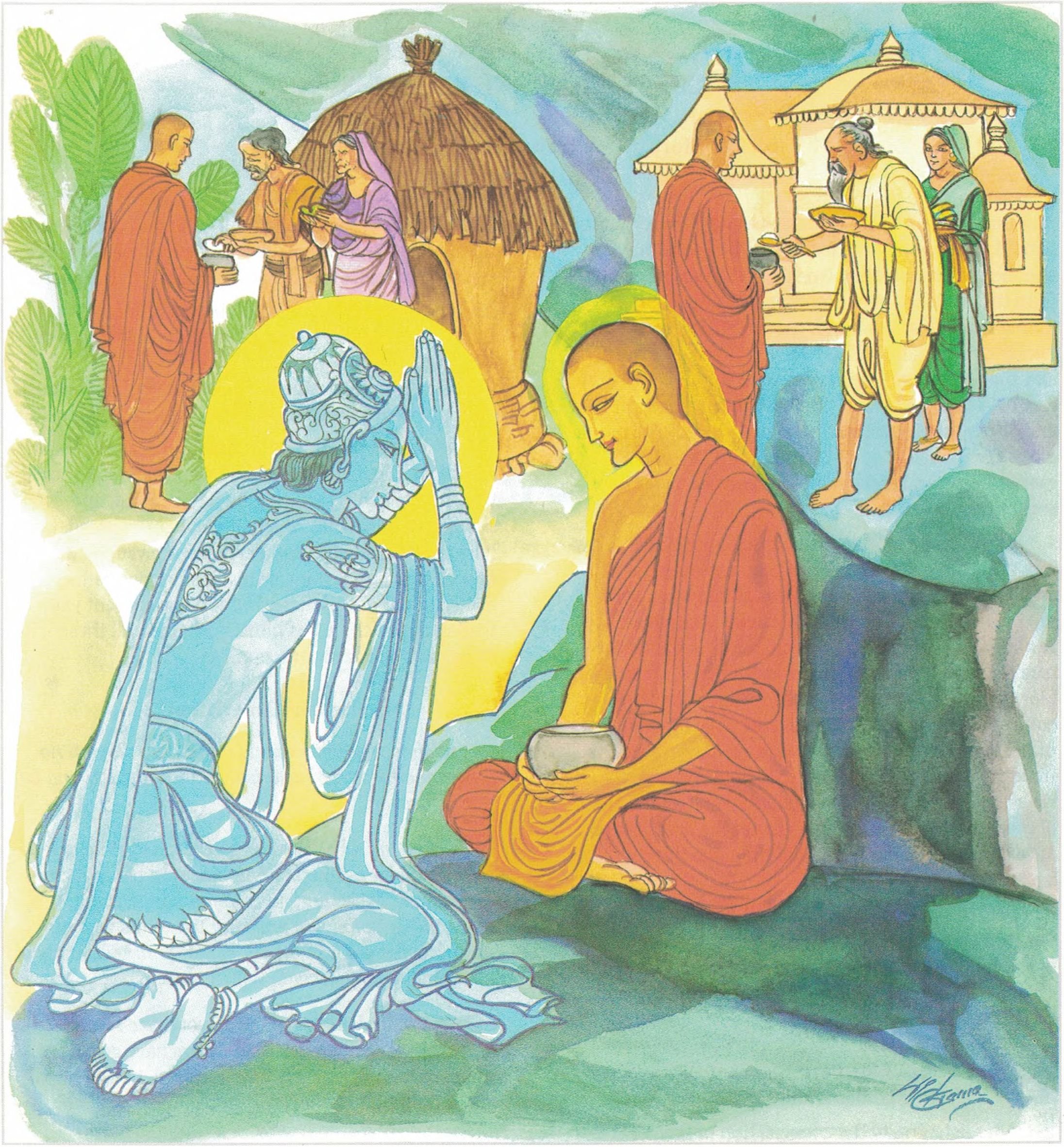Gods Adore Virtuous Monks