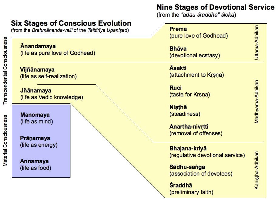 Nine stages of Devotional Service