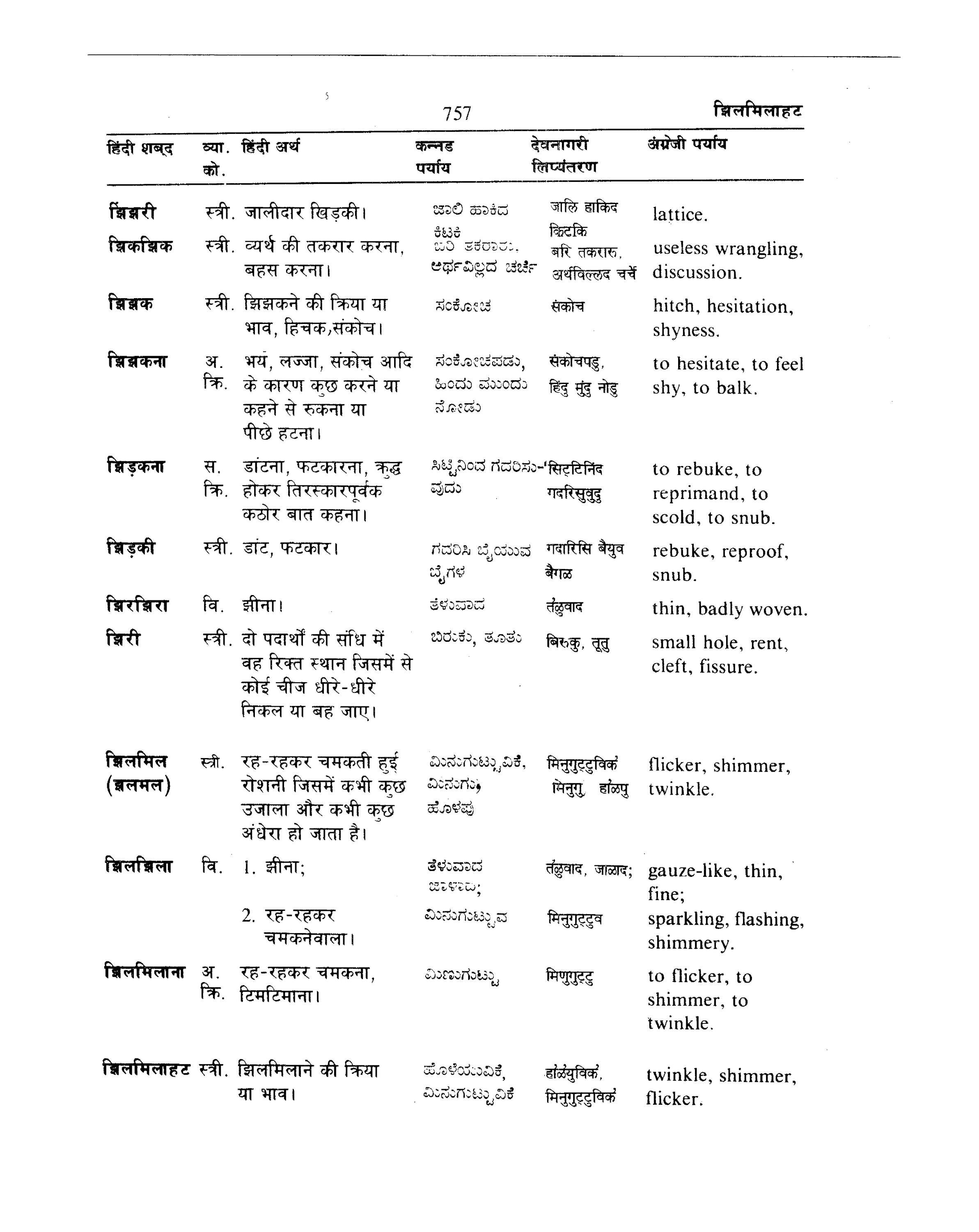 Hindi-Kannada-English Volume 1 [page 765] [Indian language Dictionaries]
