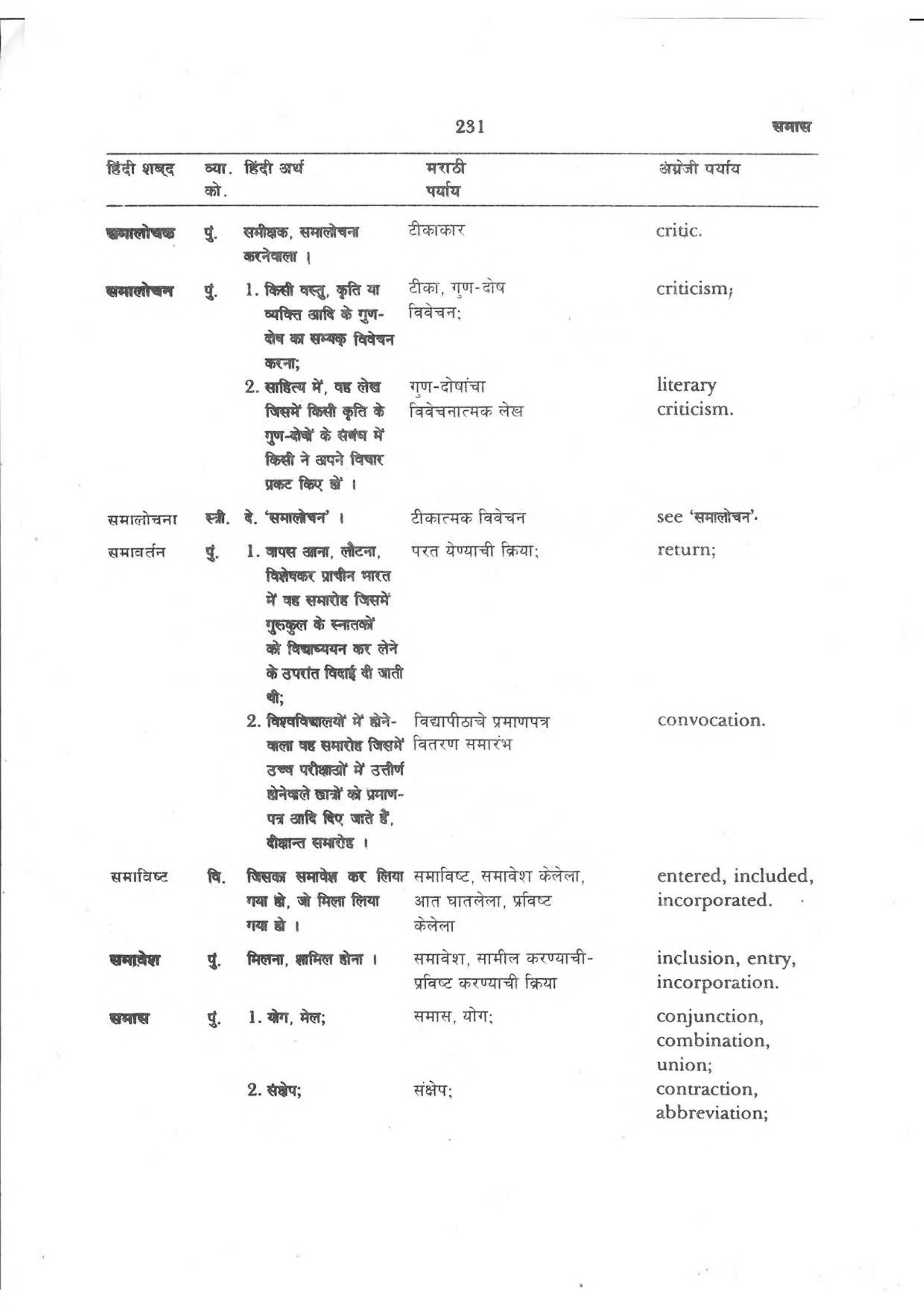 Hindi-Marathi-English Volume 3 [page 235] [Indian language Dictionaries]