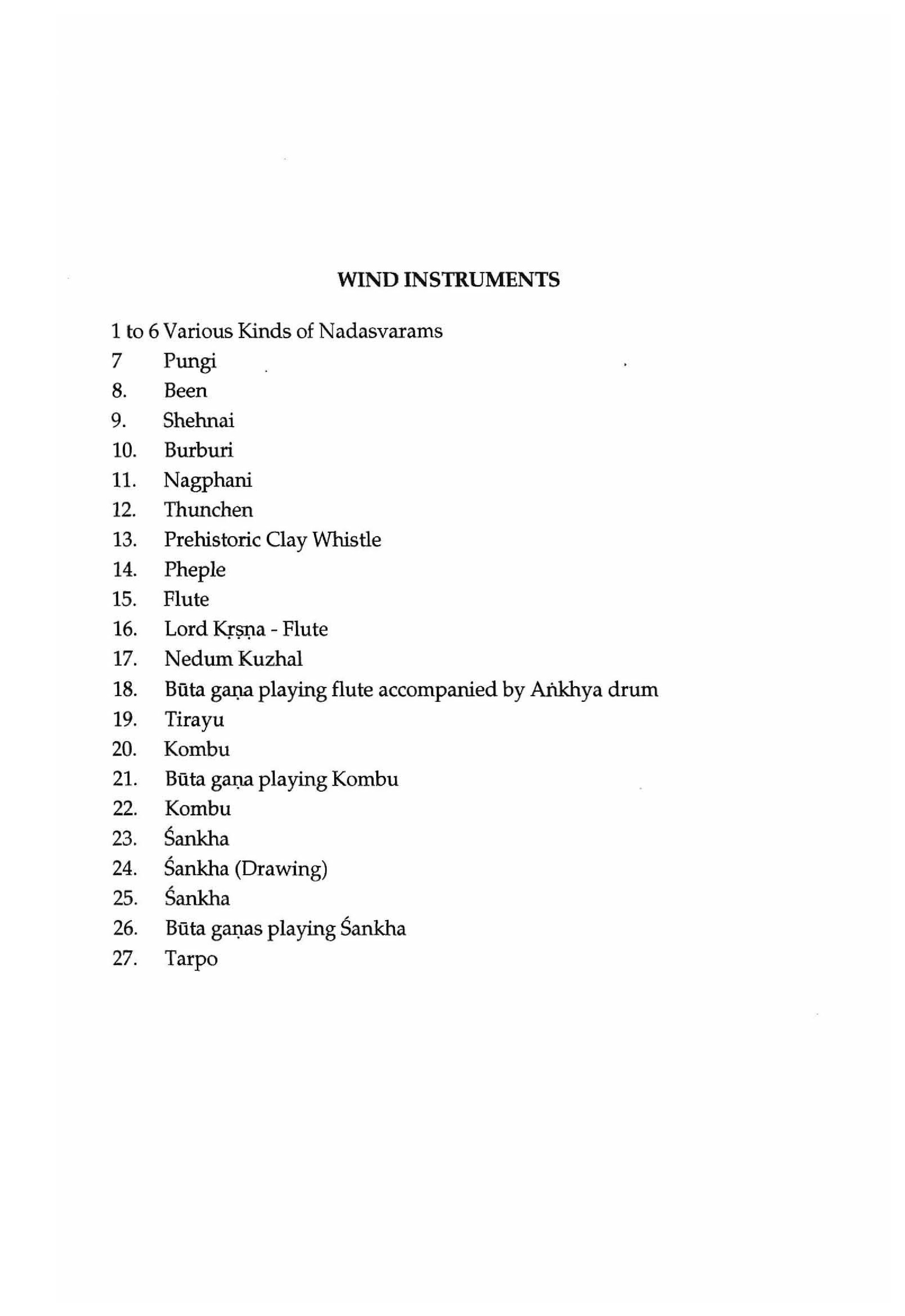 List of plates: Stringed Instruments [Appendix 1] [page 20]