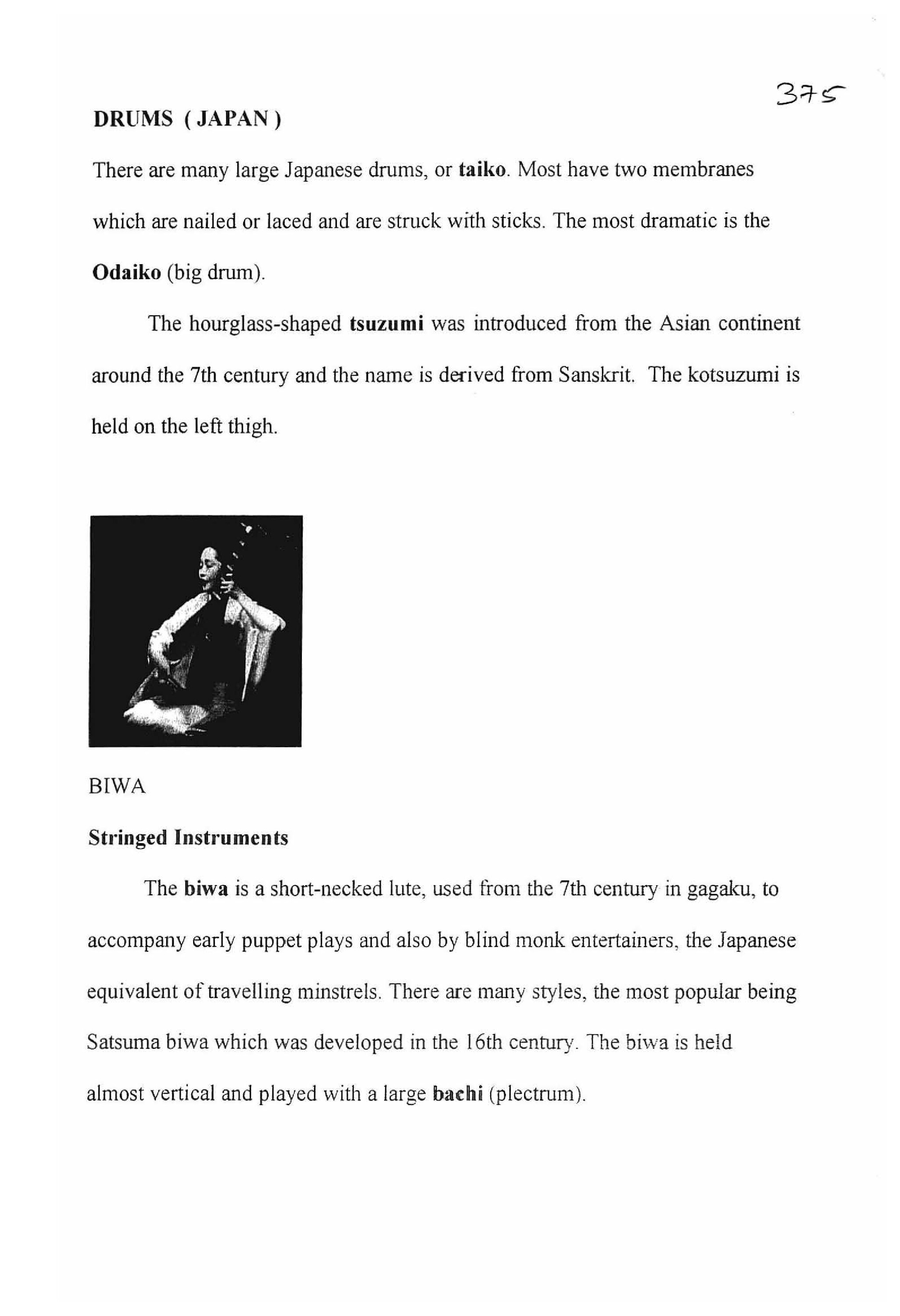 List of plates: Stringed Instruments [Appendix 1] [page 89]