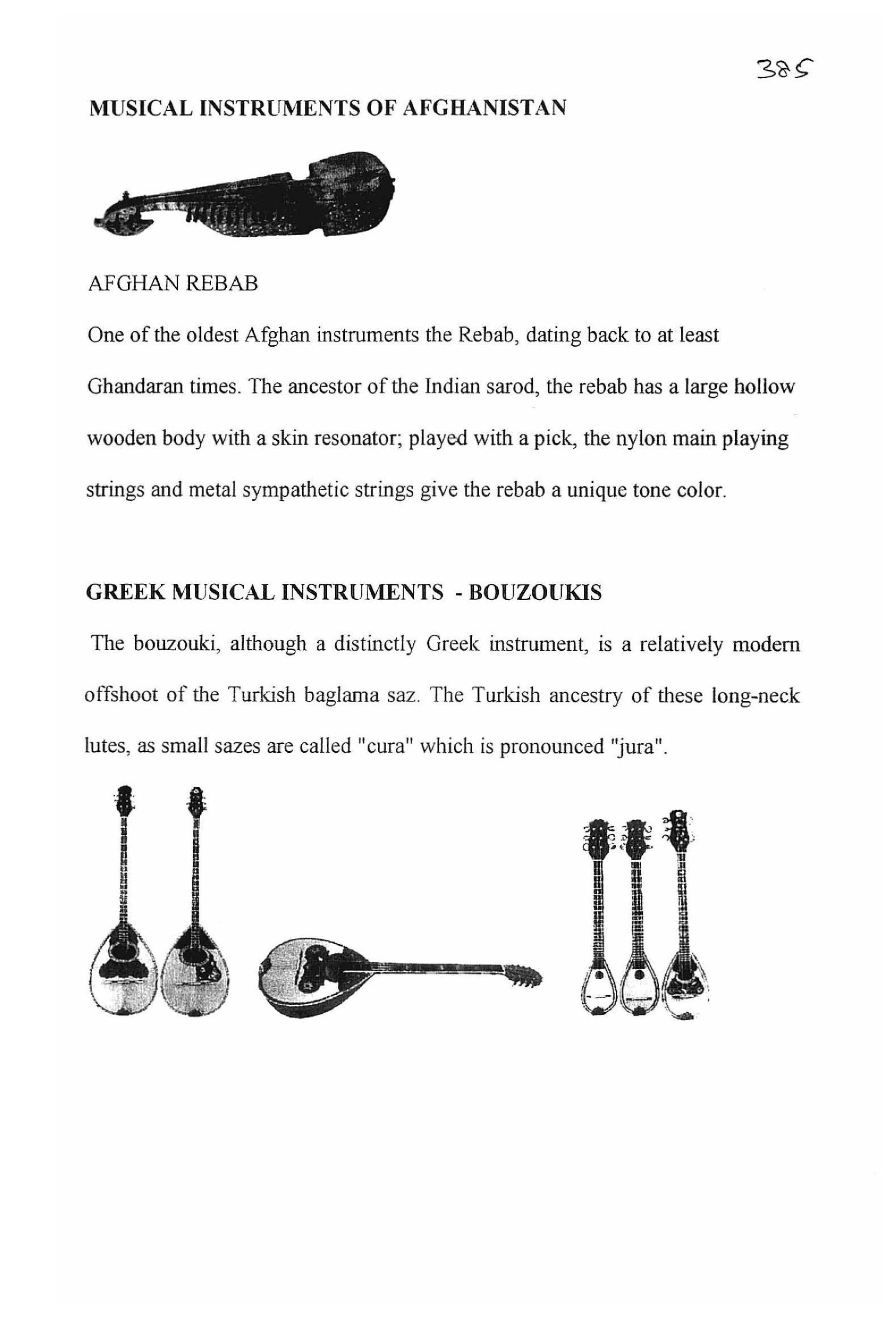 List of plates: Stringed Instruments [Appendix 1] [page 99]