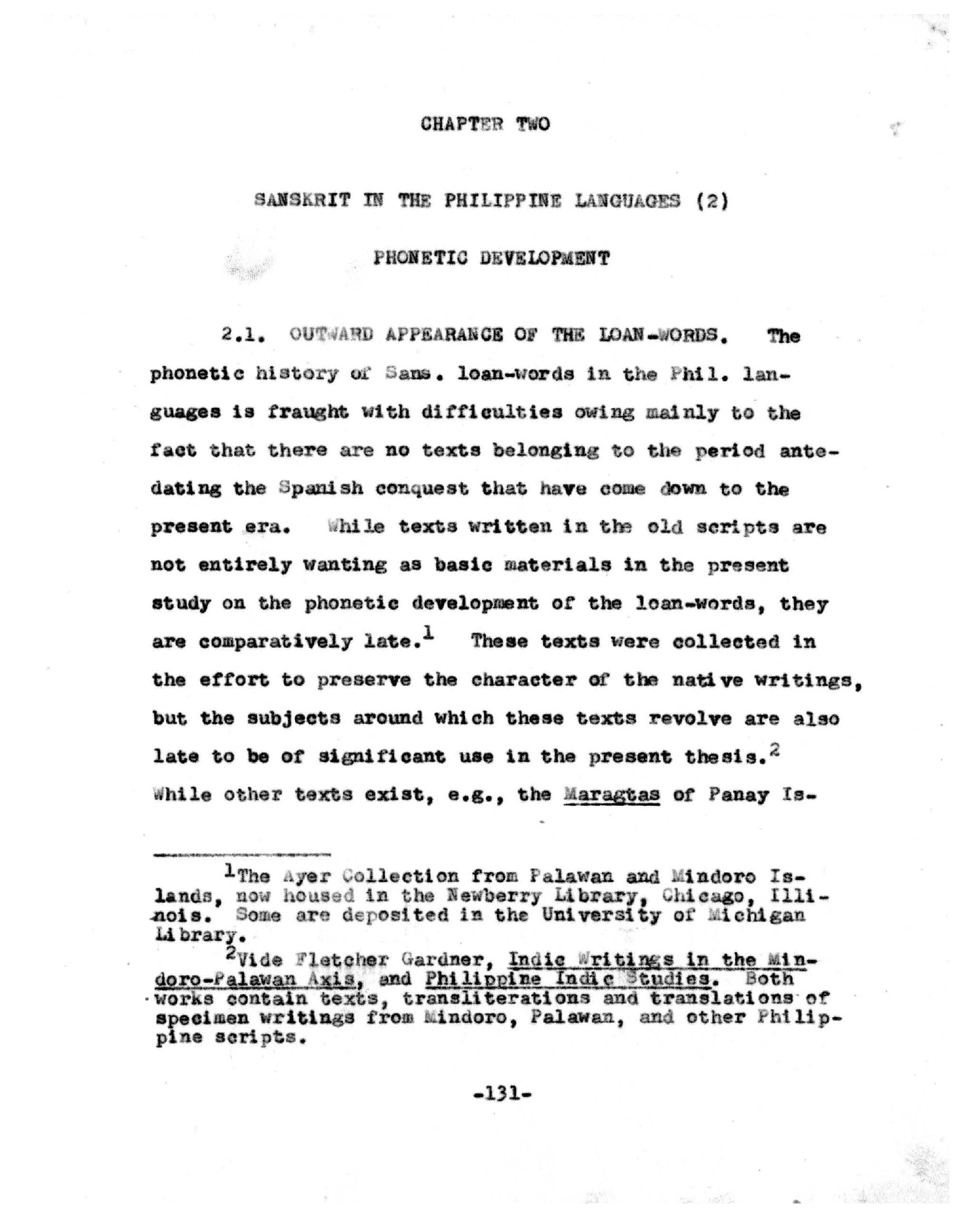 Phonetic Development of Sanskrit in the Philippine languages [Chapter 2 ...