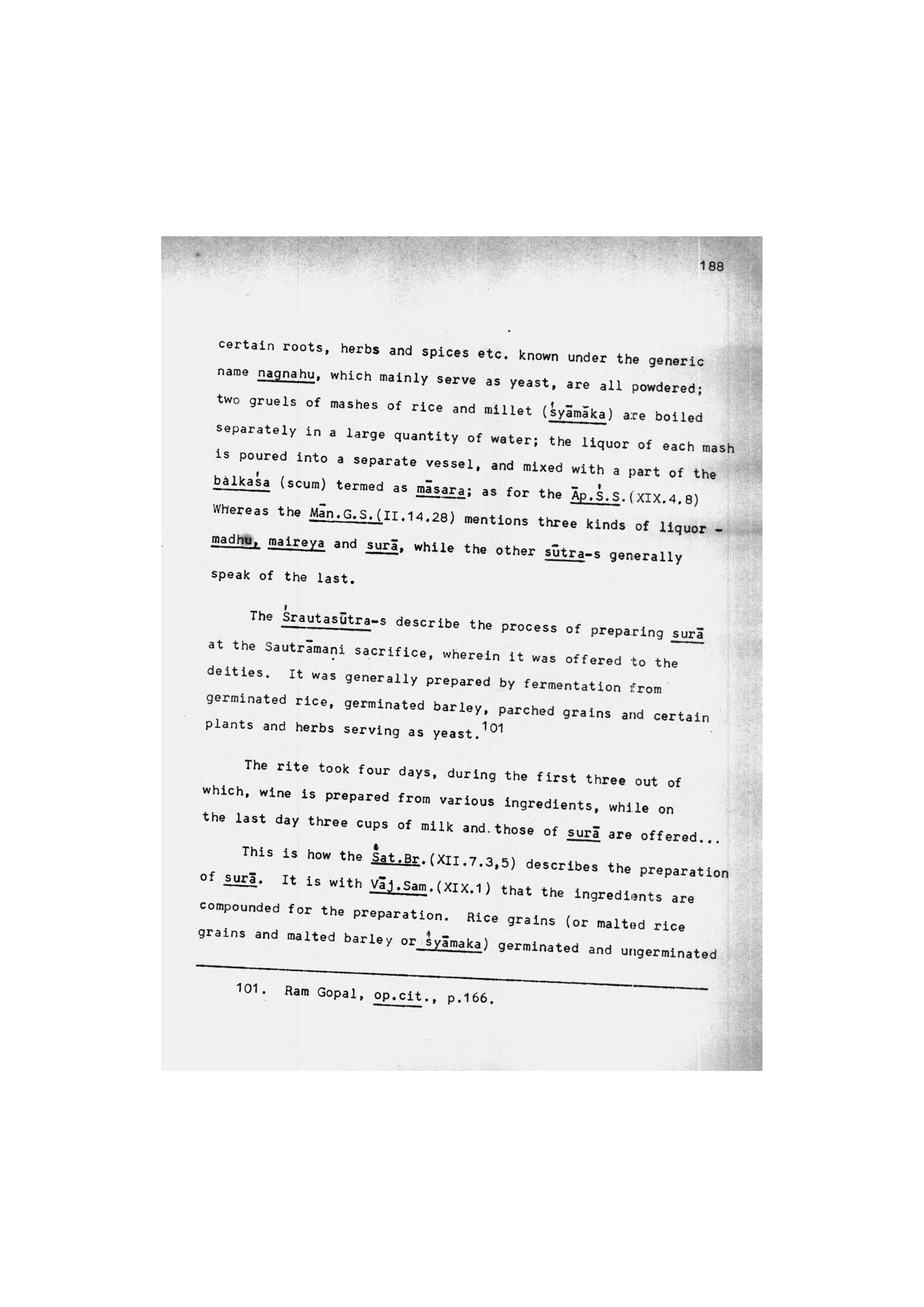 Ritual Drinks in the Vedic sacrificial ceremonies [Chapter 3] [page 71]