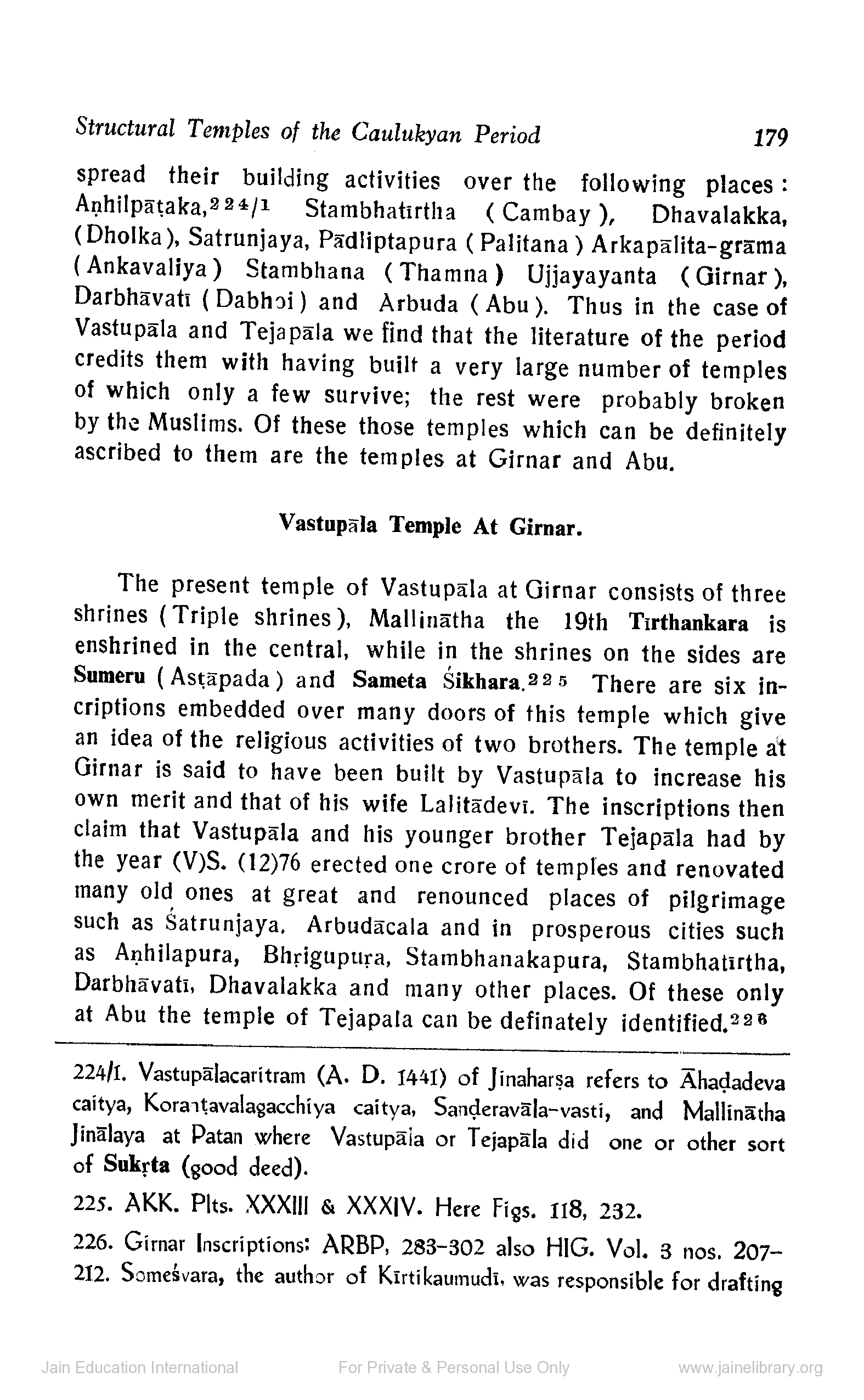 Girinar Inscription Page 234 of: The Structural Temples of Gujarat
