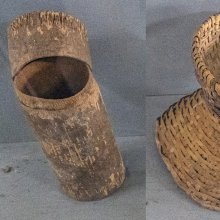 pendelleuchte rattan bambus groß apanese Vintage Bambus Rattan Pendelleuchte - Rustikale Bambus Pendelleuchte main image 1