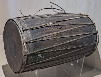 Traditional Dhola Drum [Odisha State Museum—Musical instruments]