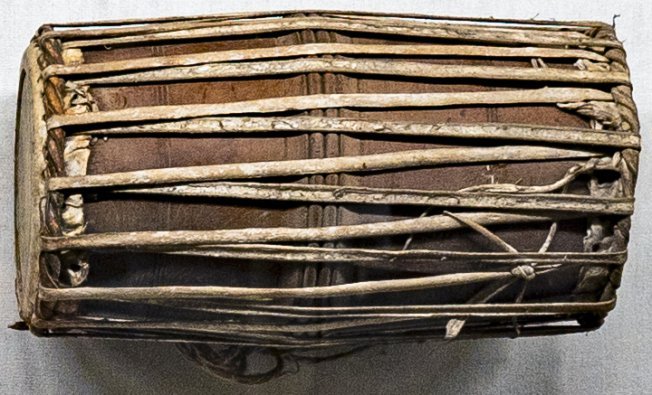 Drum (Dhola) (from Andhra Pradesh) [New Delhi Museum—Musical Instruments]