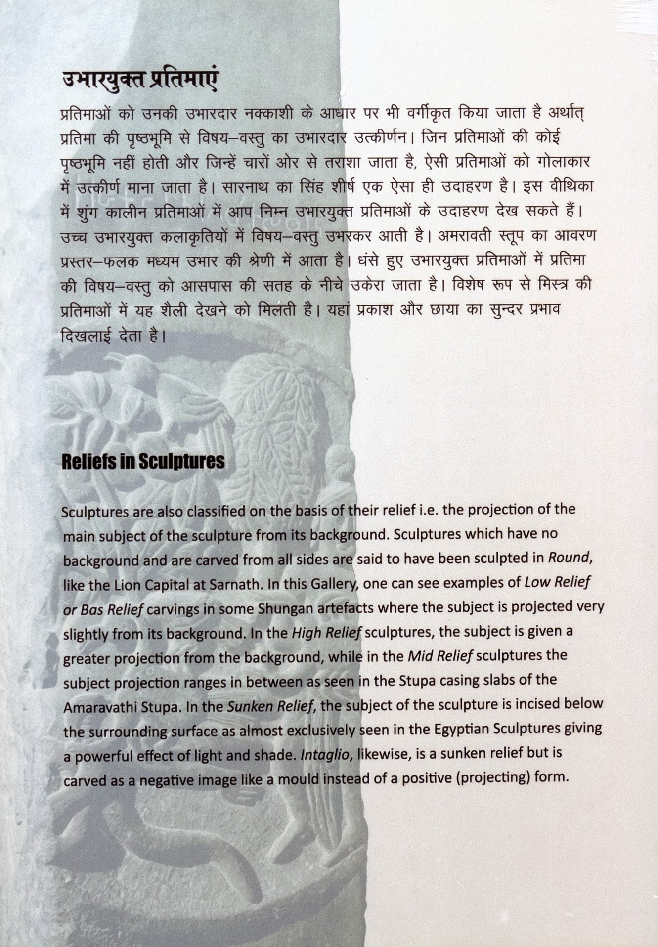 Reliefs in Sculptures [New Delhi Museum—Maurya, Shunga and Satavahana]