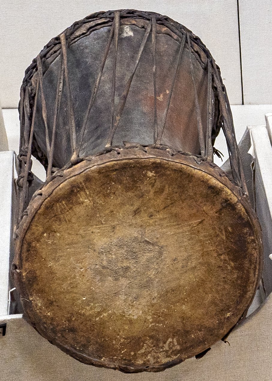 Drum (Dhol) (20th century) [New Delhi Museum—Musical Instruments]