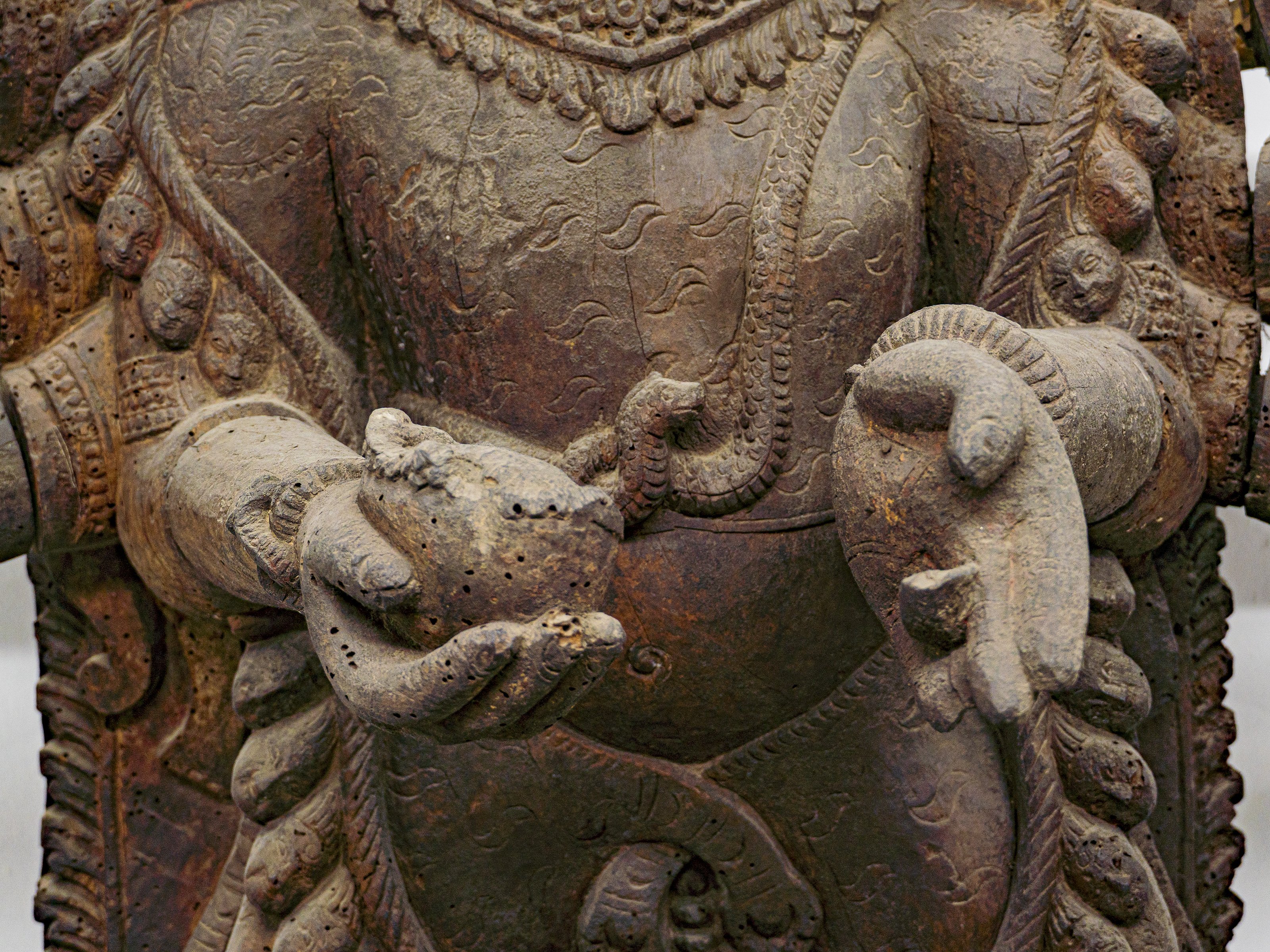 Bhairav (detail of middle hands)